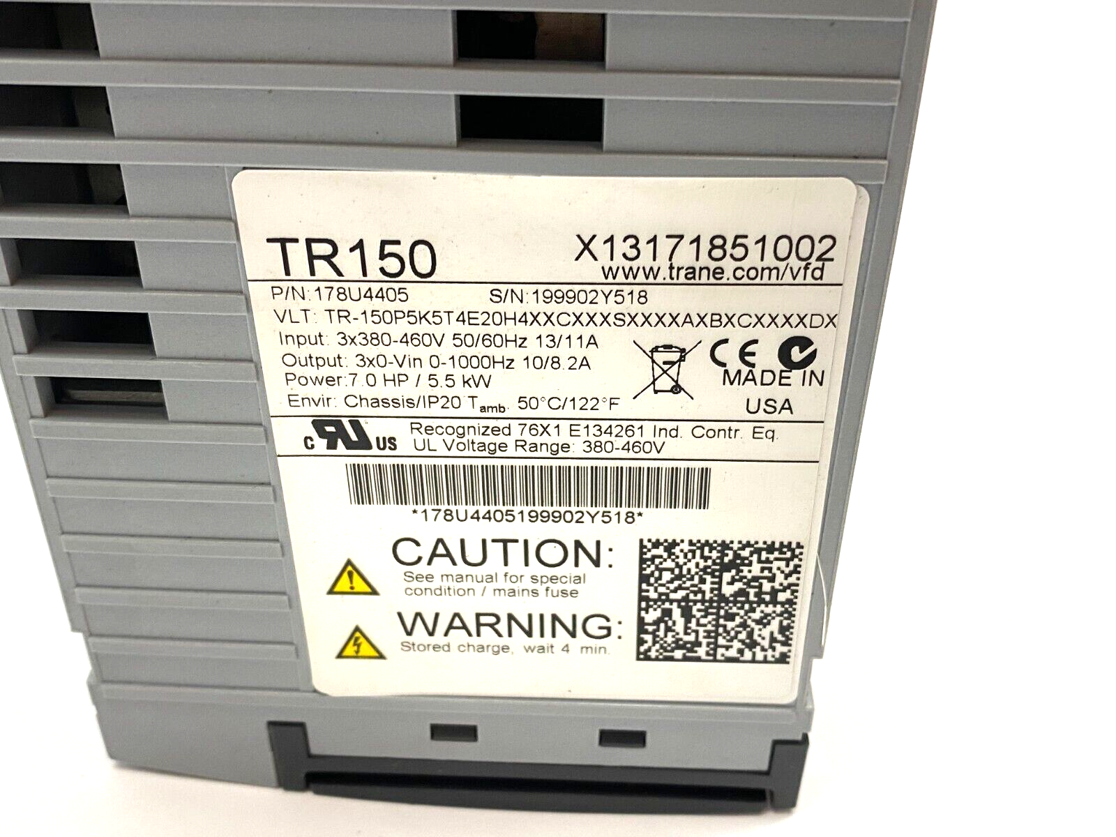Trane 178U4405 Voyager 2 TR150 Variable Frequency Drive Unit 7.0HP X13171851002 - Maverick Industrial Sales
