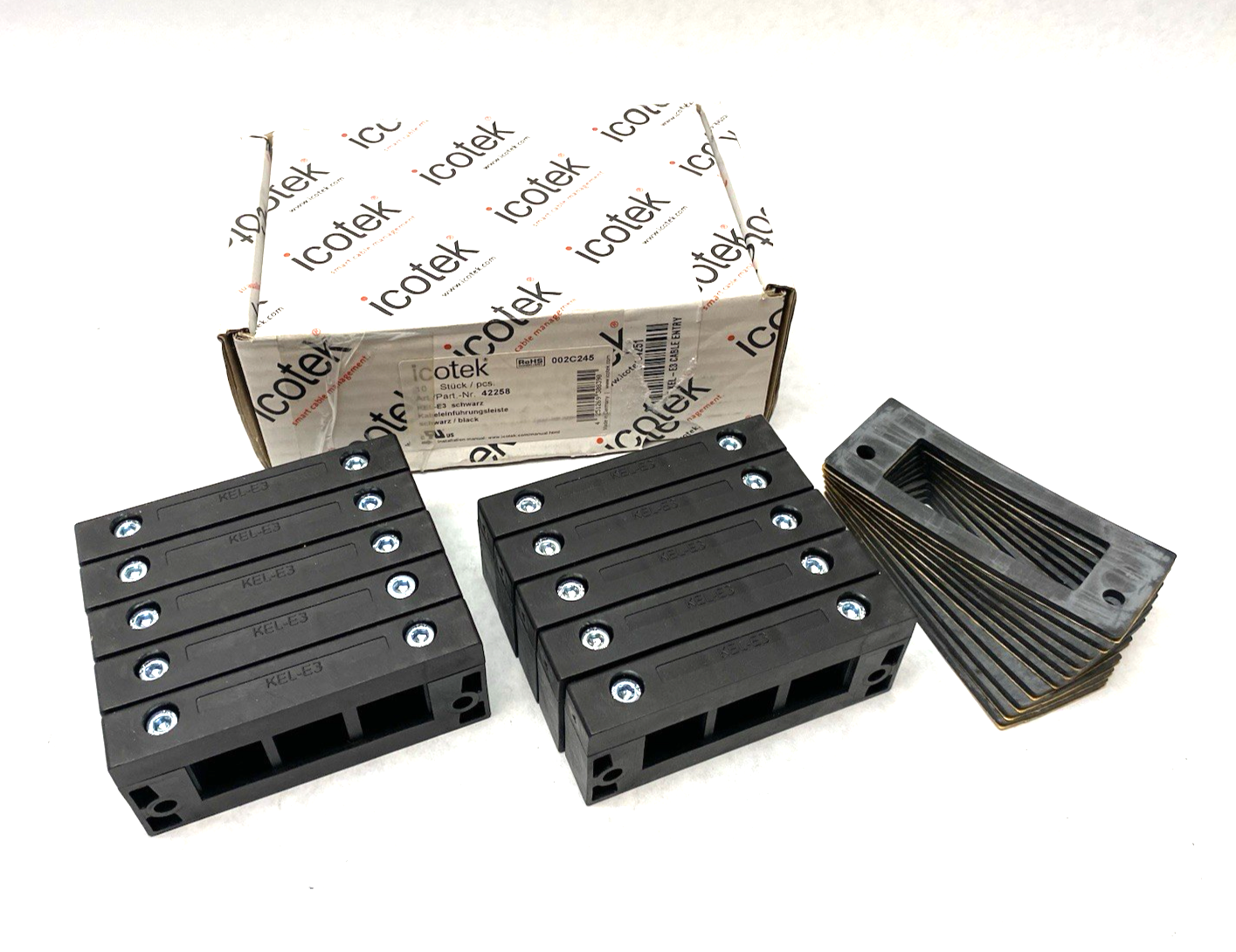42258 | Icotek Split Multi-Cable Entry Transit Frame KEL-E3 BOX OF 10 - New Other - Maverick Industrial Sales