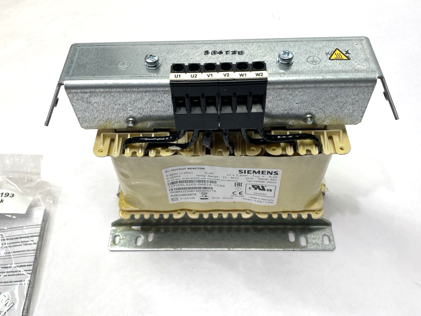 Siemens 6SL3202-0AE16-1CA0 3-Output Reactor 480V - Maverick Industrial Sales