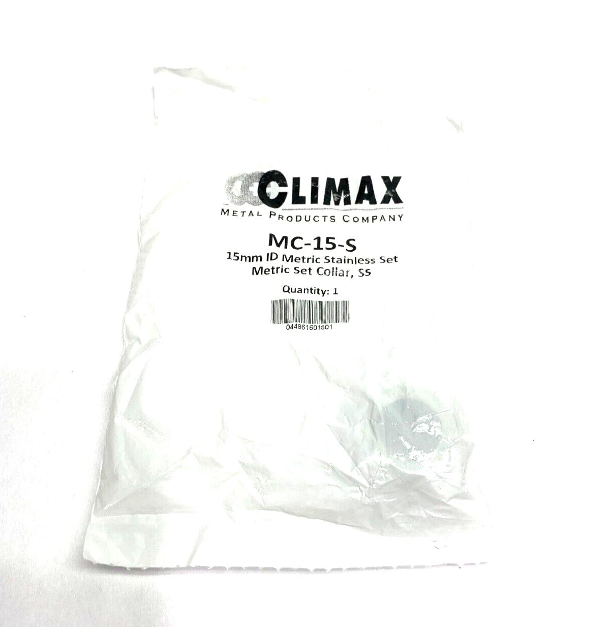Climax MC-15-S Stainless Steel Metric Set Collar 15mm ID - Maverick Industrial Sales