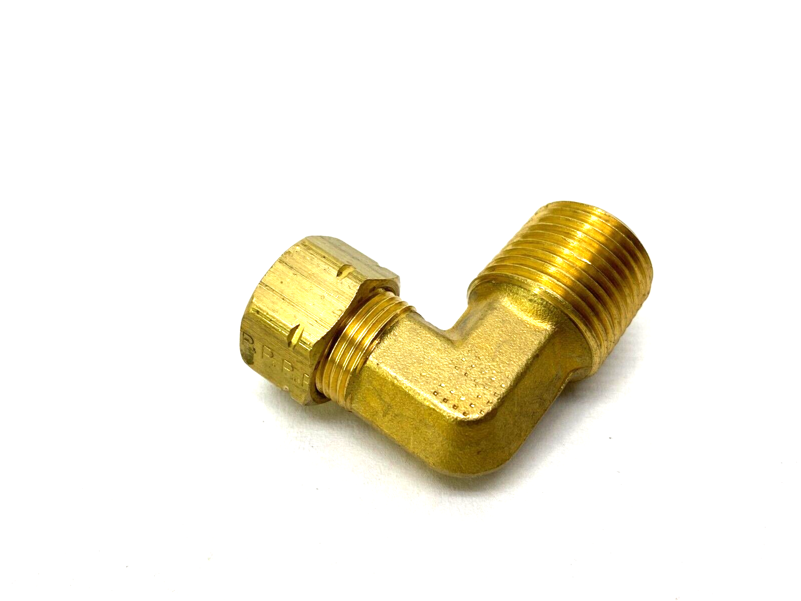 Parker 8MSEL8N-B Brass A-LOK Compression Elbow Fitting, 1/2" Tube OD, 1/2" NPT - Maverick Industrial Sales