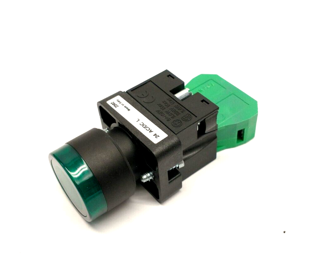 GCX3202-24L,ECX1040 | Automation Direct GCX3202-24L 22mm Green Pushbutton 30mm Operator & ECX1040 - New - Maverick Industrial Sales