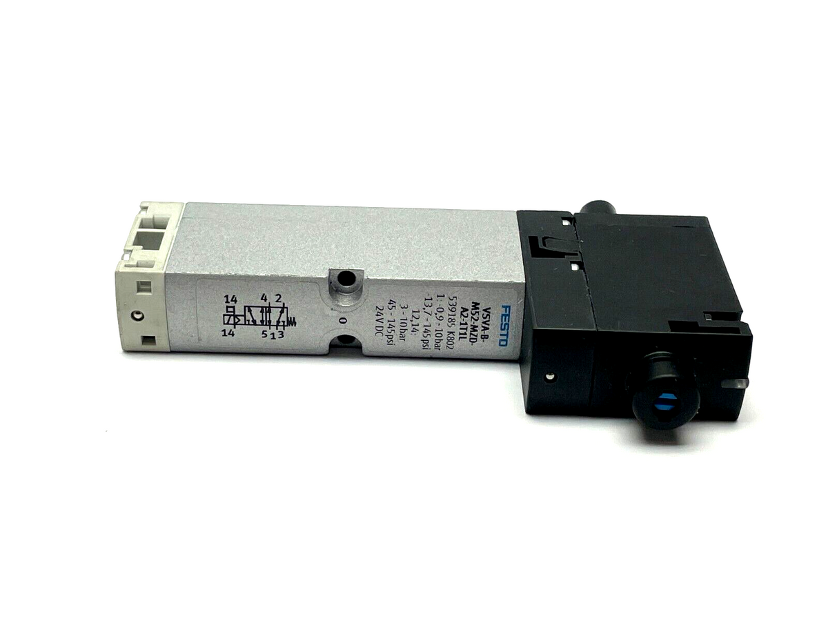 VSVA-B-M52-MZD-A2-1T1L | Festo Air Solenoid Valve, 5/2 Monostable, 539159 - Used - Maverick Industrial Sales