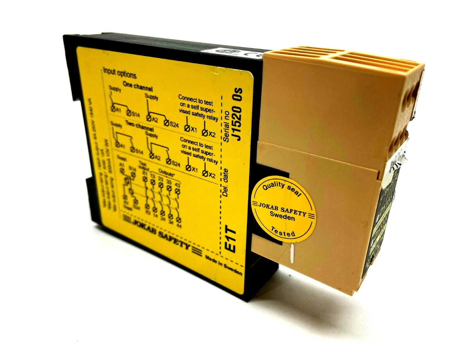 Jokab Safety E1T Safety Expansion Relay MISSING TERMINAL - Maverick Industrial Sales