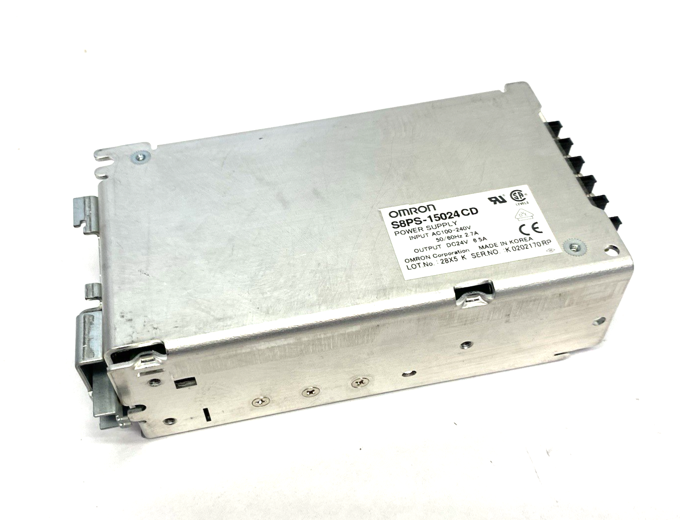 Omron S8PS-15024CD Power Supply Unit 100-240VAC 2.7/6.5A MISSING TERM. SCREW - Maverick Industrial Sales