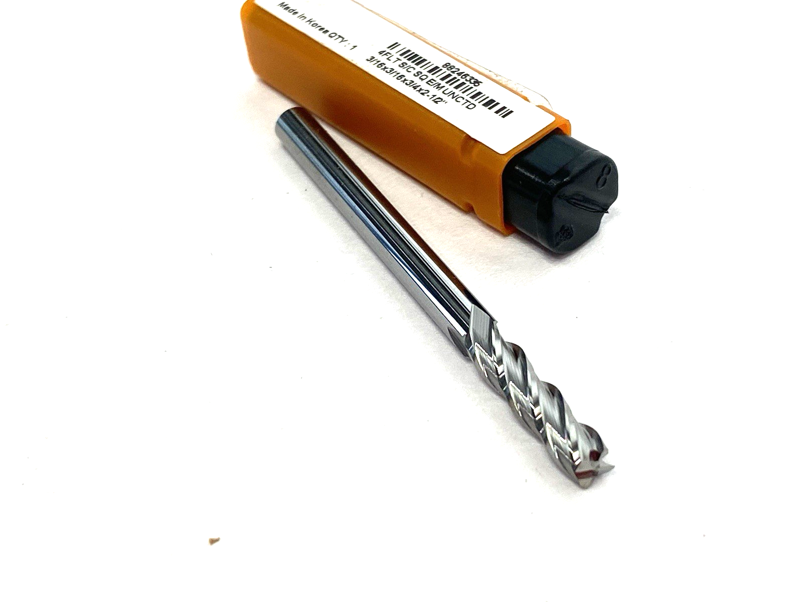 88246335 | Hertel Square End Mill: 3/16" Dia, 3/4" LOC, 4 Flute, Solid Carbide - New – Open box - Maverick Industrial Sales