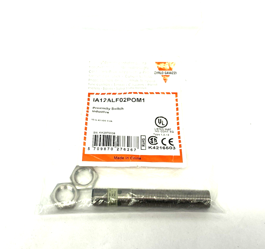 IA12ALF02POM1 | Carlo Gavazzi Inductive Proximity Sensor, 2mm Flush Mount - New – Open box - Maverick Industrial Sales