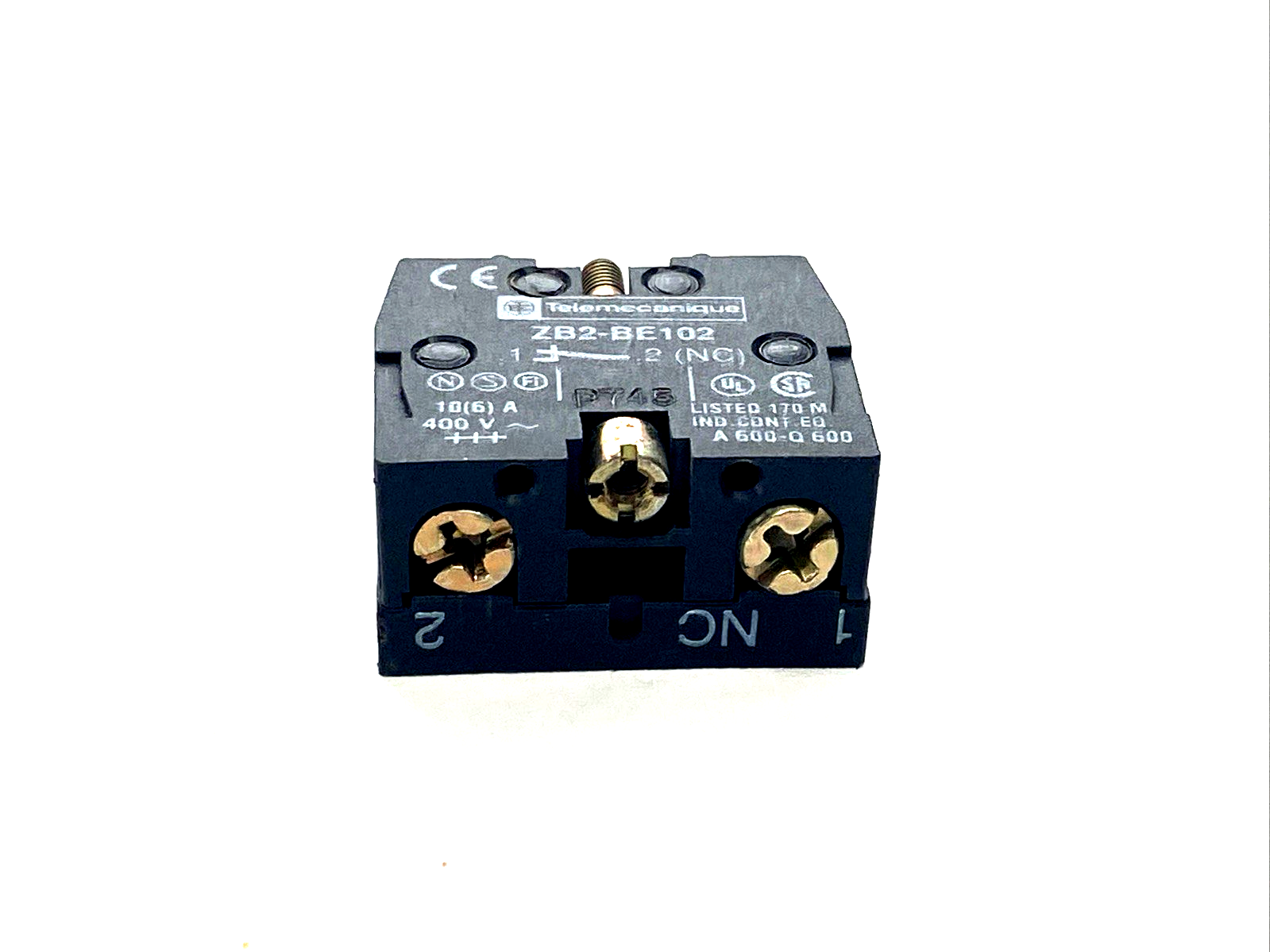 Telemecanique ZB2-BE102 Single Contact Block For 22mm Pushbutton 1NC 6A LOT OF 5 - Maverick Industrial Sales