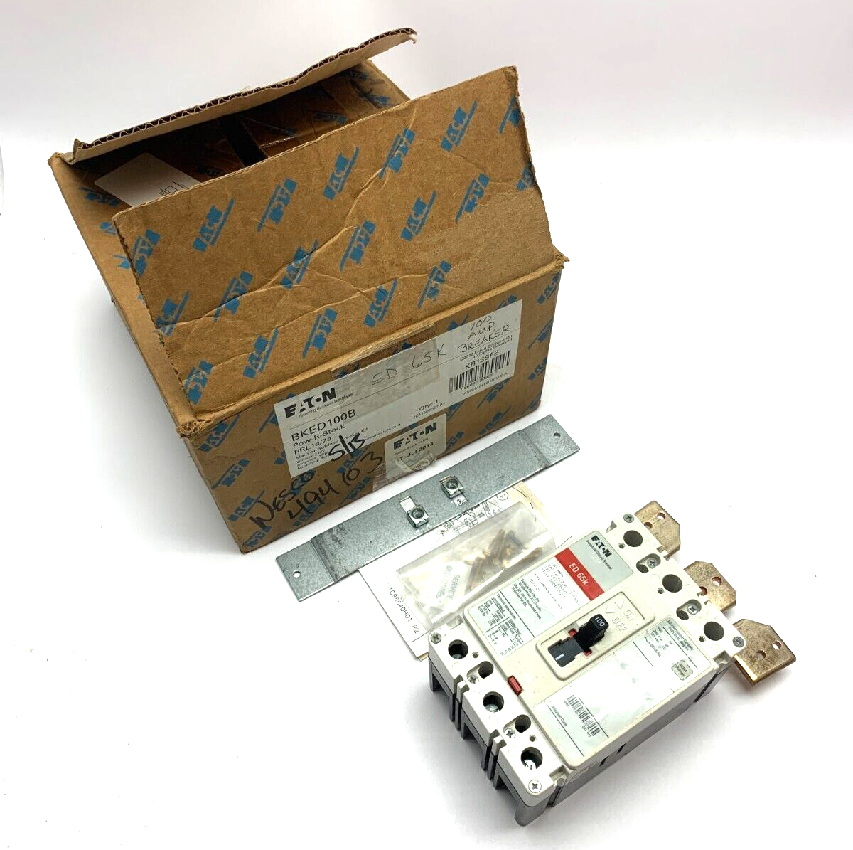 Eaton ED310CBP10 Circuit Breaker 3-Poles ED 65k 240VAC 125VDC w/ Enclosure Mount - Maverick Industrial Sales