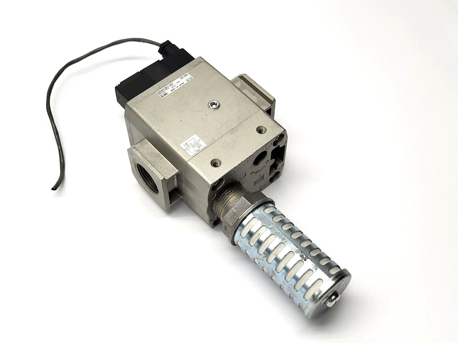 SMC AV5000-N10-5DZ Soft Start Valve w/ SMC AN600-10 Pneumatic Muffler Silencer - Maverick Industrial Sales