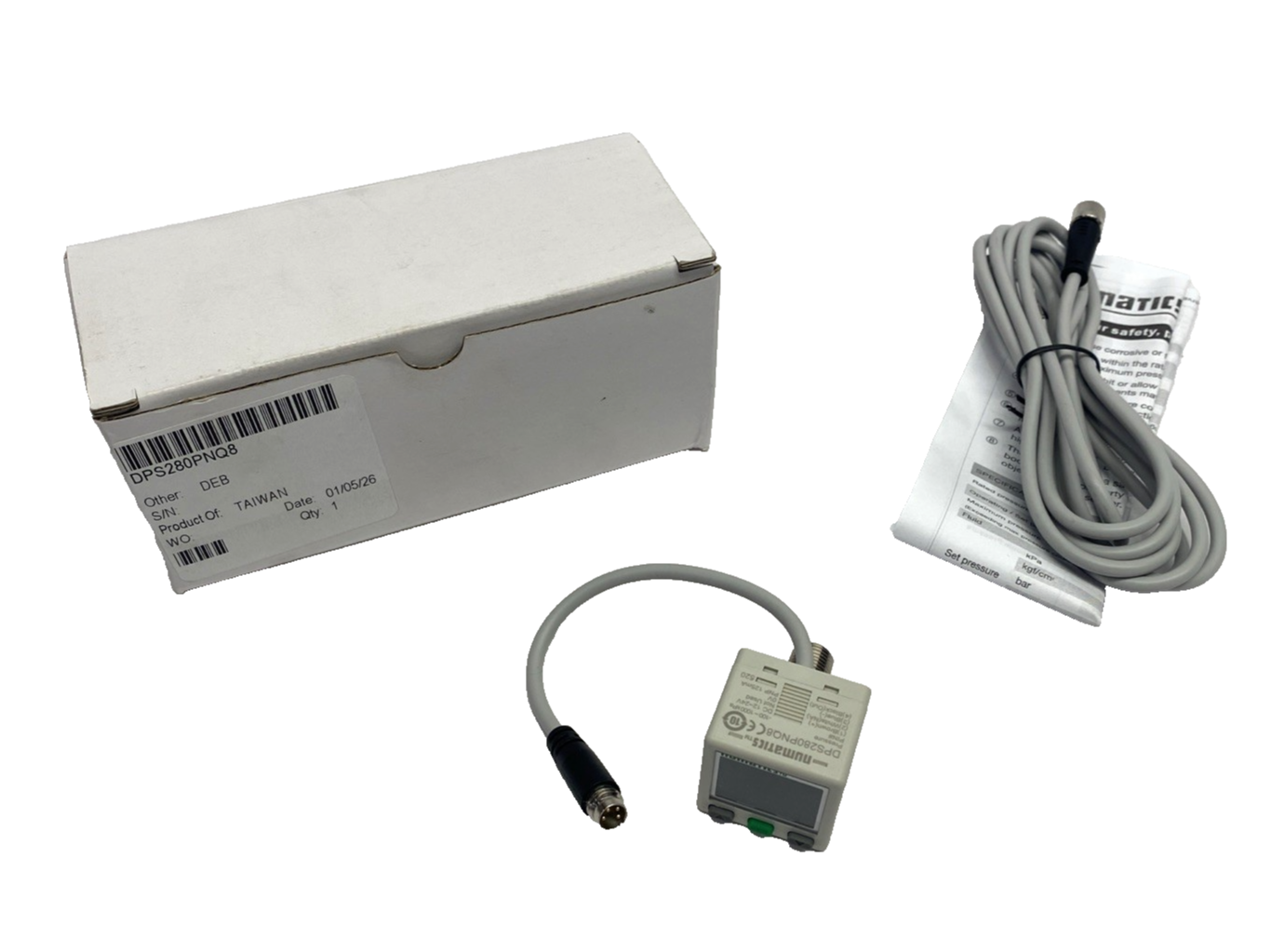 DPS280PNQ8 | Numatics Pressure Switch 1/8" NPT M8 4-Pin 0-145 psi - New – Open box - Maverick Industrial Sales