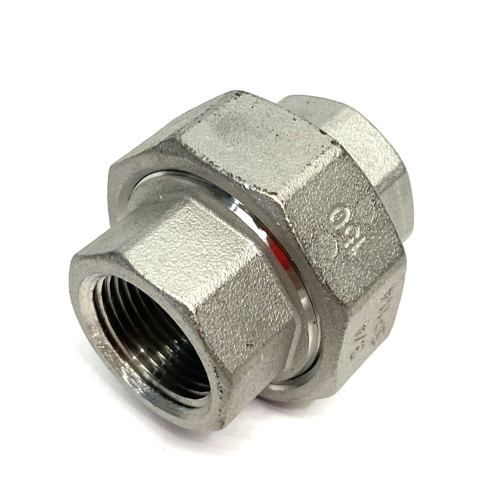 None | 3/4" NPT Female 304 Stainless Steel Union Pipe Fitting, Class 150 SP114 - New – Open box - Maverick Industrial Sales
