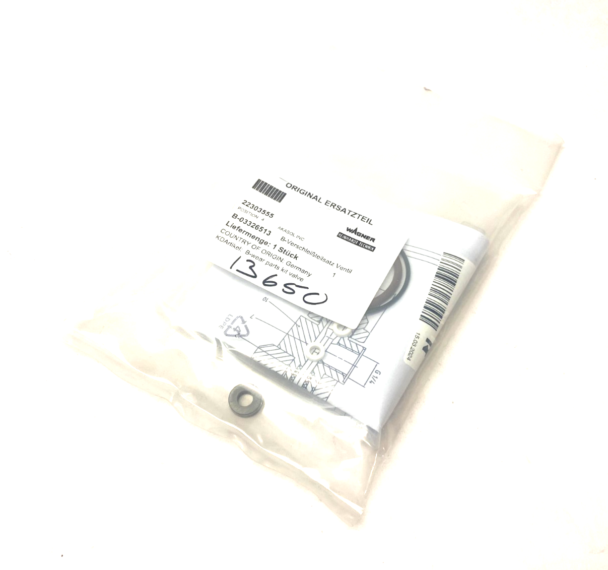 Wagner Reinhardt-Technik B-03326513 Valve Seal/Wear Parts Kit - Maverick Industrial Sales