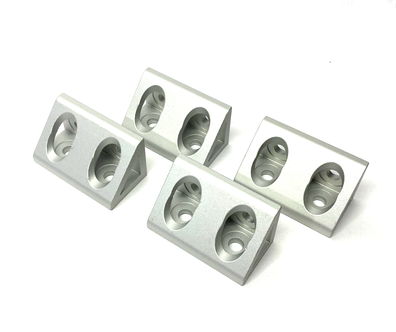 80/20 25-4134 Wide Gusseted Inside Corner Bracket 25 Series 4-Hole LOT OF 4 - Maverick Industrial Sales