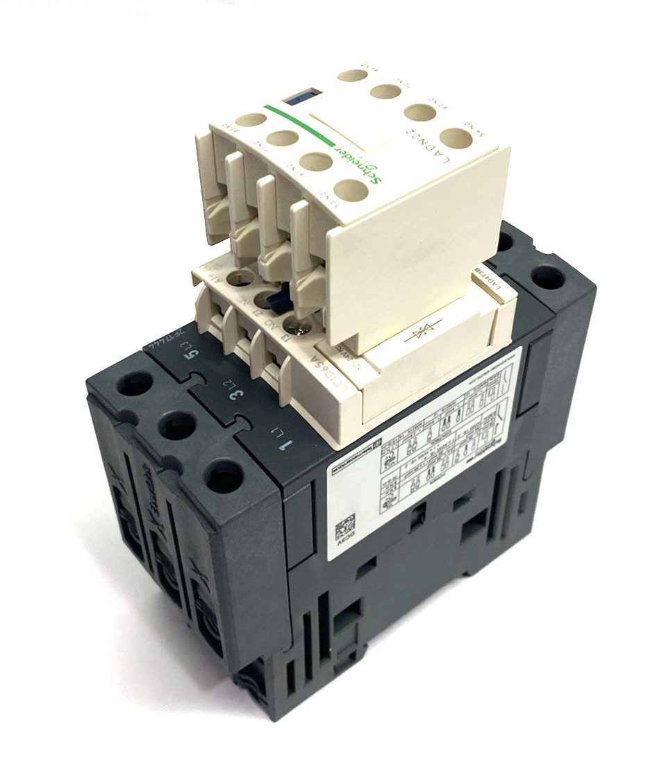 LC1D65A | Schneider Electric TeSys Contactor 65A 3-Pole w/ LADN22 Aux. Contact - Used - Maverick Industrial Sales