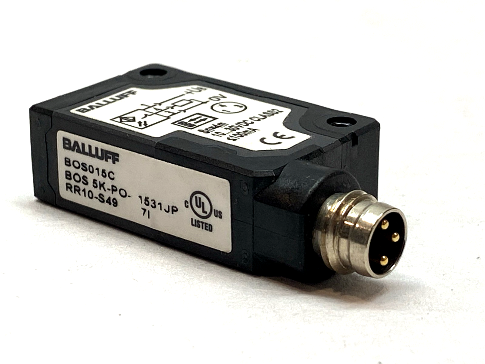 Balluff BOS 5K-PO RR10-S49 Photoelectric Sensor Retroreflective M8 10-30V - Maverick Industrial Sales