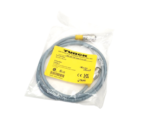 Turck RK 4.4T-1-RS 4.4T Extension Cordset M12 4-Pin Male To Female 1m U2444-1 - Maverick Industrial Sales