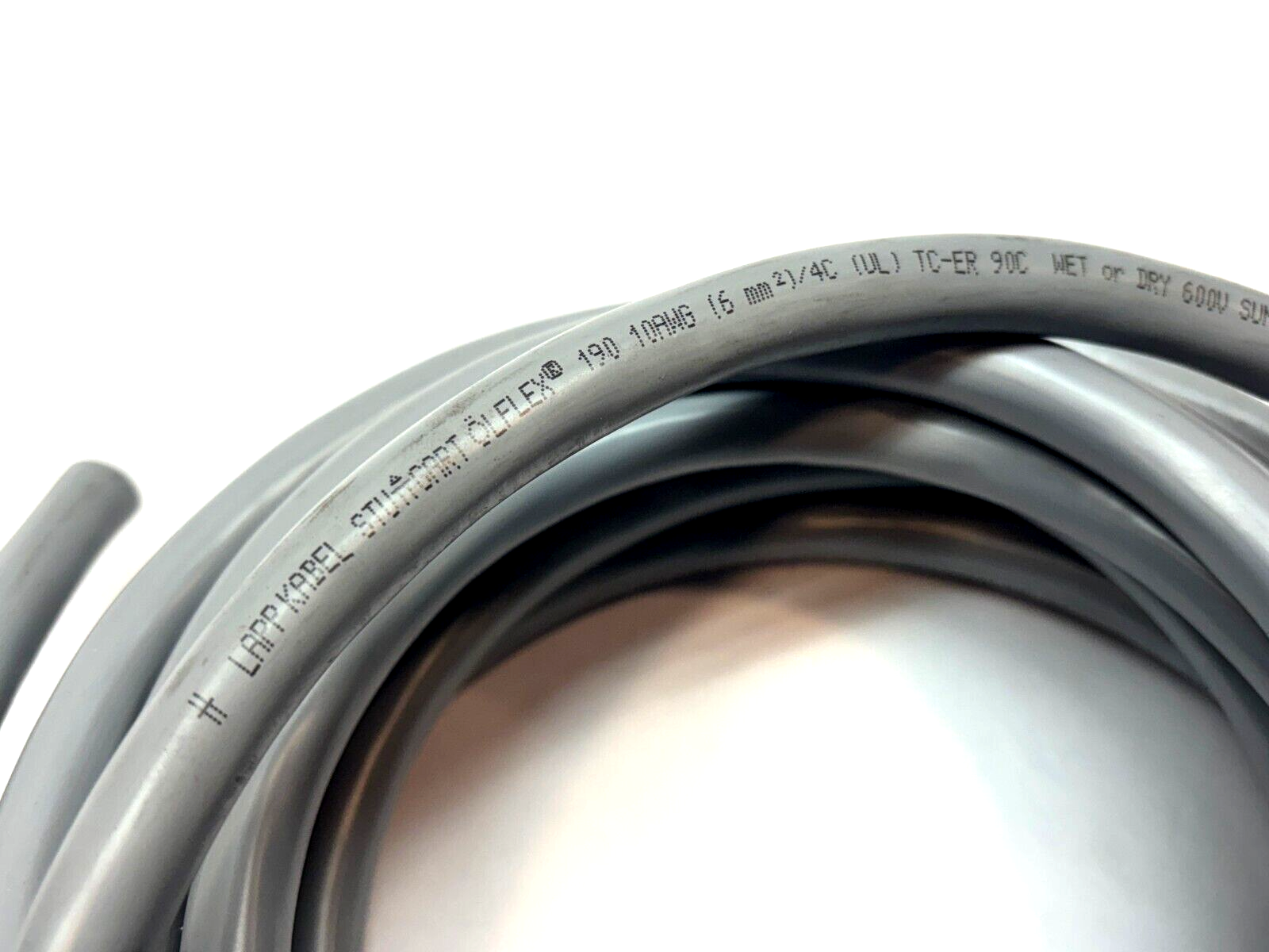 LAPP 601004 Cable OLFLEX 190 4G6 10/4C 20-FT 4C 10 AWG Gray - Maverick Industrial Sales