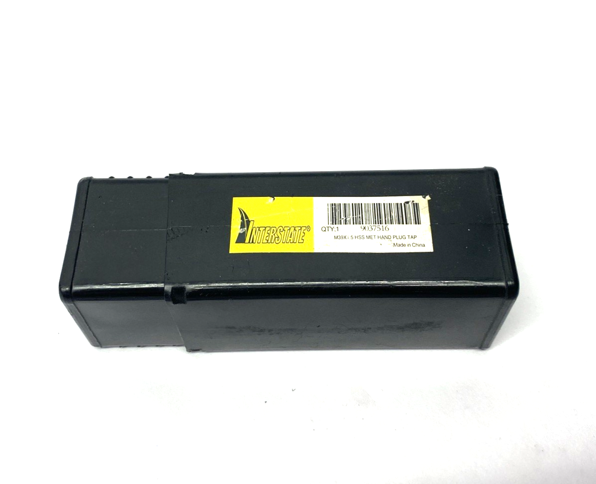 Interstate 09037516 Straight Flute Tap: M39x1.5 Metric Fine, 6 Flute - Maverick Industrial Sales