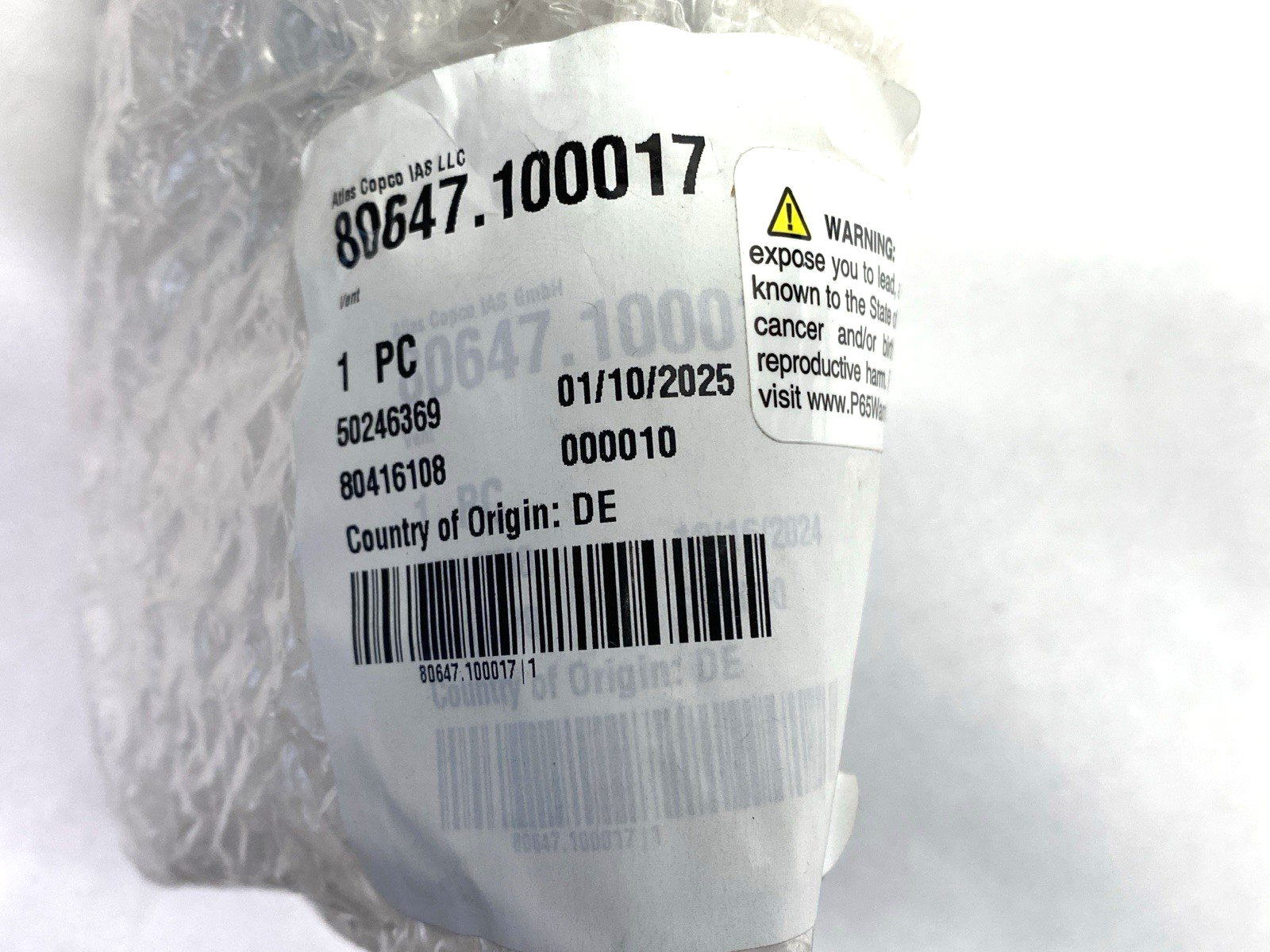 Atlas Copco 80647.100017 Vent Ball Valve DN10/12 3/8" BSP - Maverick Industrial Sales