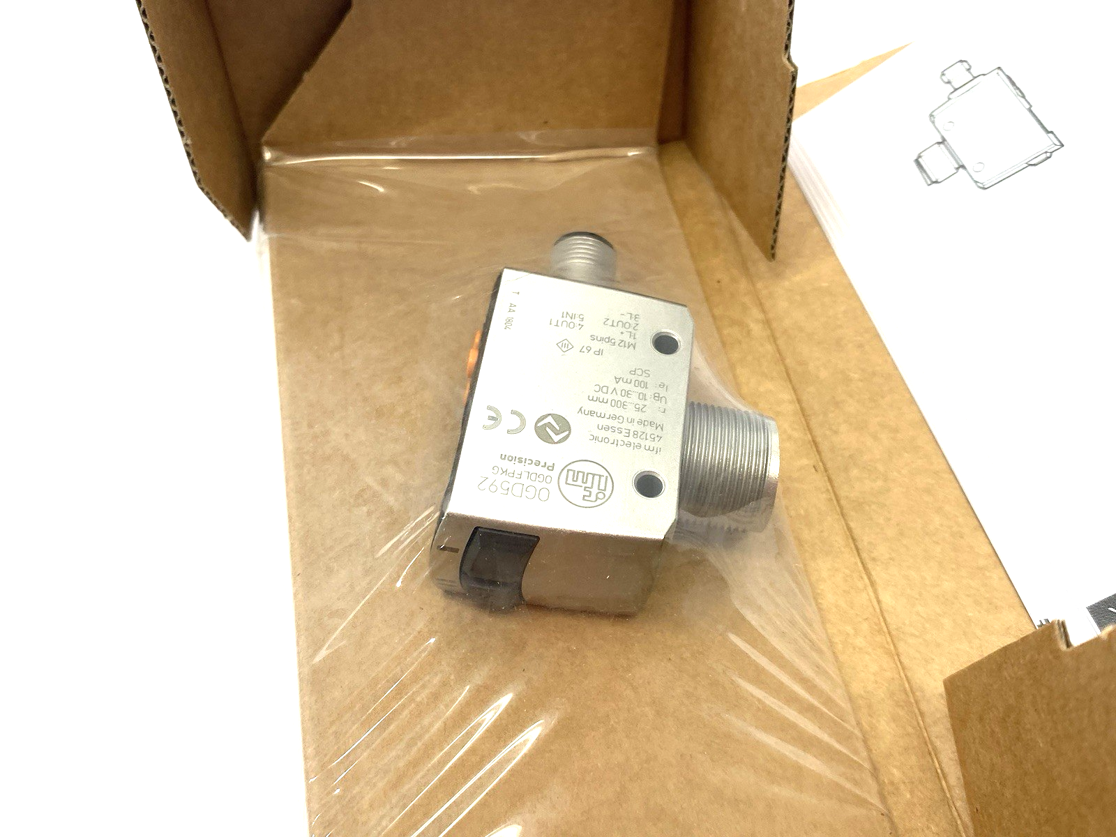 Ifm OGD592 Laser Distance Sensor Rectangular, M18 House OGDLFPKG/IO-LINK/US - Maverick Industrial Sales