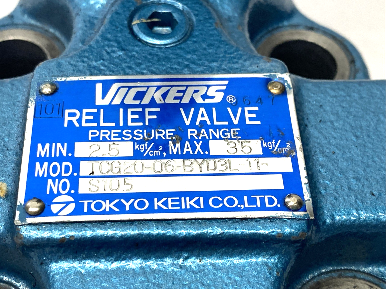 Vickers TCG20-06-BYD3L-11-S105 Relief Valve - Maverick Industrial Sales