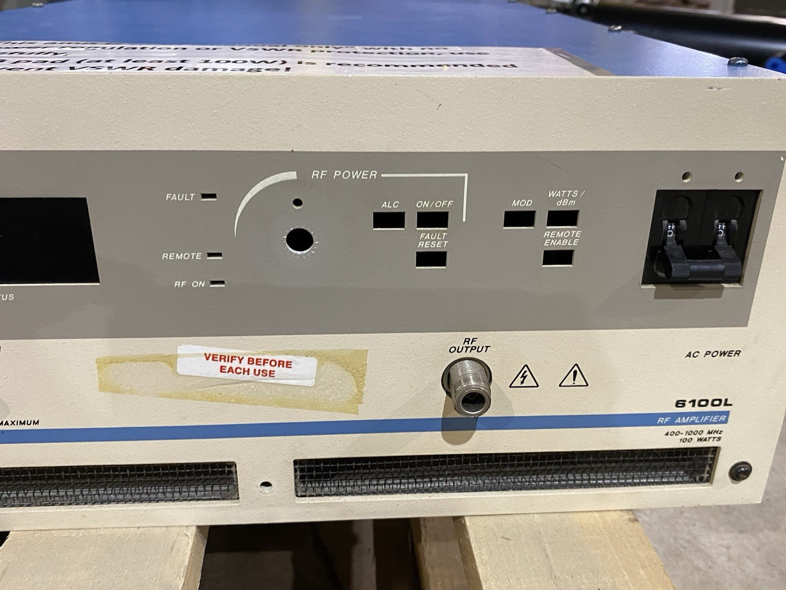 6100L-01 | ENI RF Amplifier Unit 400-1000MHz, 100W - Used - Maverick Industrial Sales