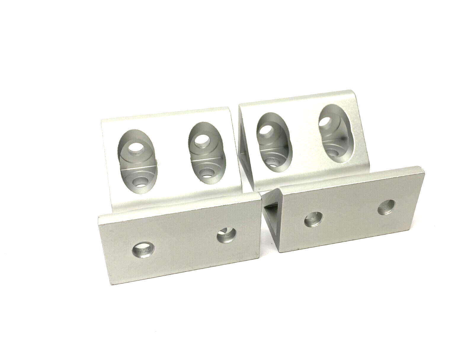 80/20 25-4134 Wide Gusseted Inside Corner Bracket 25 Series 4-Hole LOT OF 4 - Maverick Industrial Sales