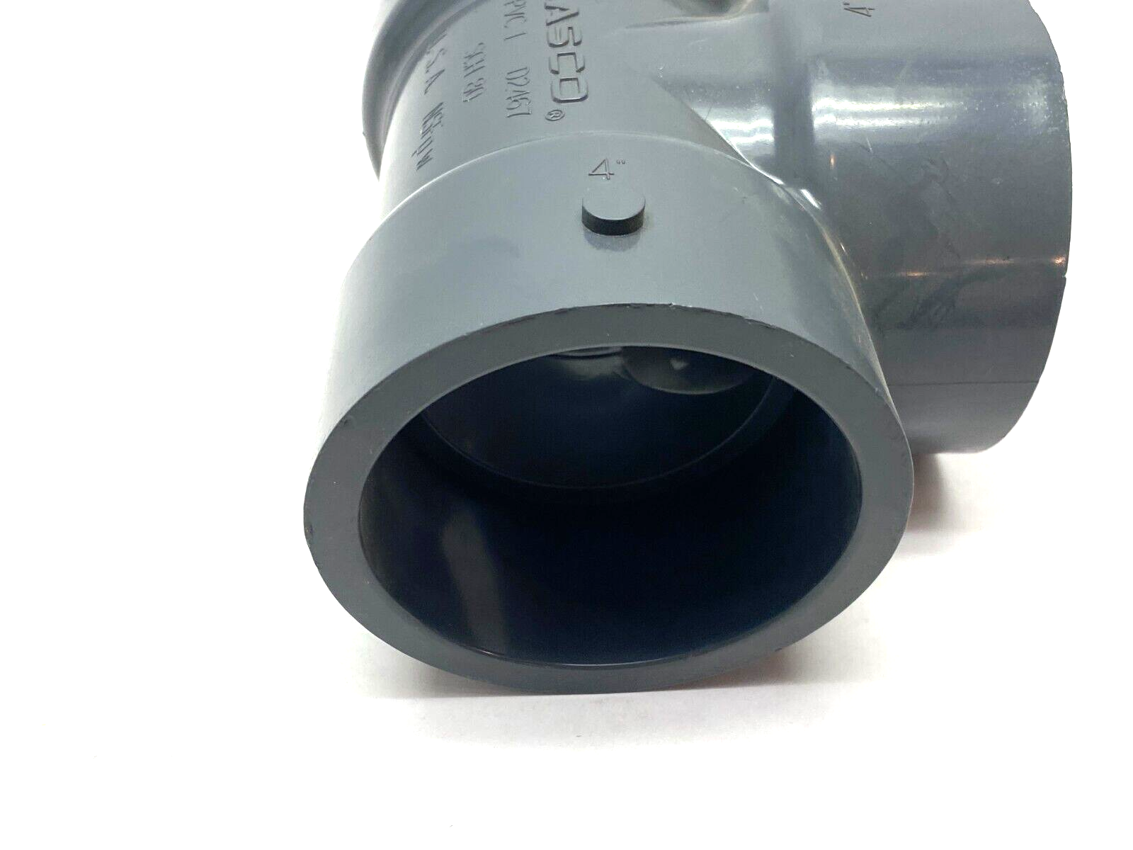 Lasco 801-040 Three-Way Tee Slip Socket Fitting 4" SCH80 PVC Gray - Maverick Industrial Sales