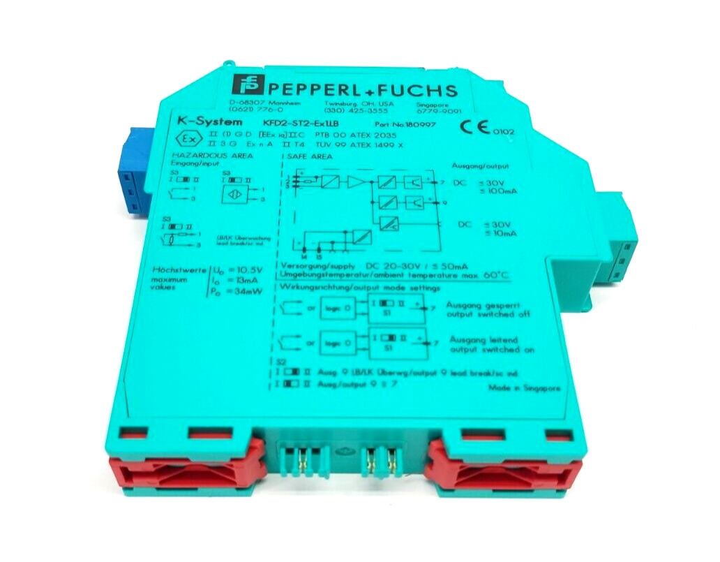 Pepperl+Fuchs KFD2-ST2-Ex1.LB Switch Amplifier Unit 24V DC 180997 - Maverick Industrial Sales