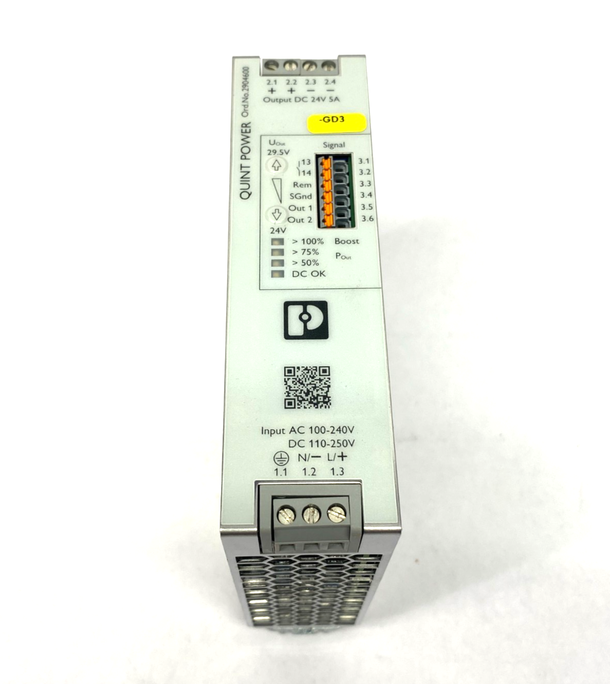 Phoenix Contact QUINT4-PS/1AC/24DC/5 Primary Switched Power Supply 2904600 - Maverick Industrial Sales