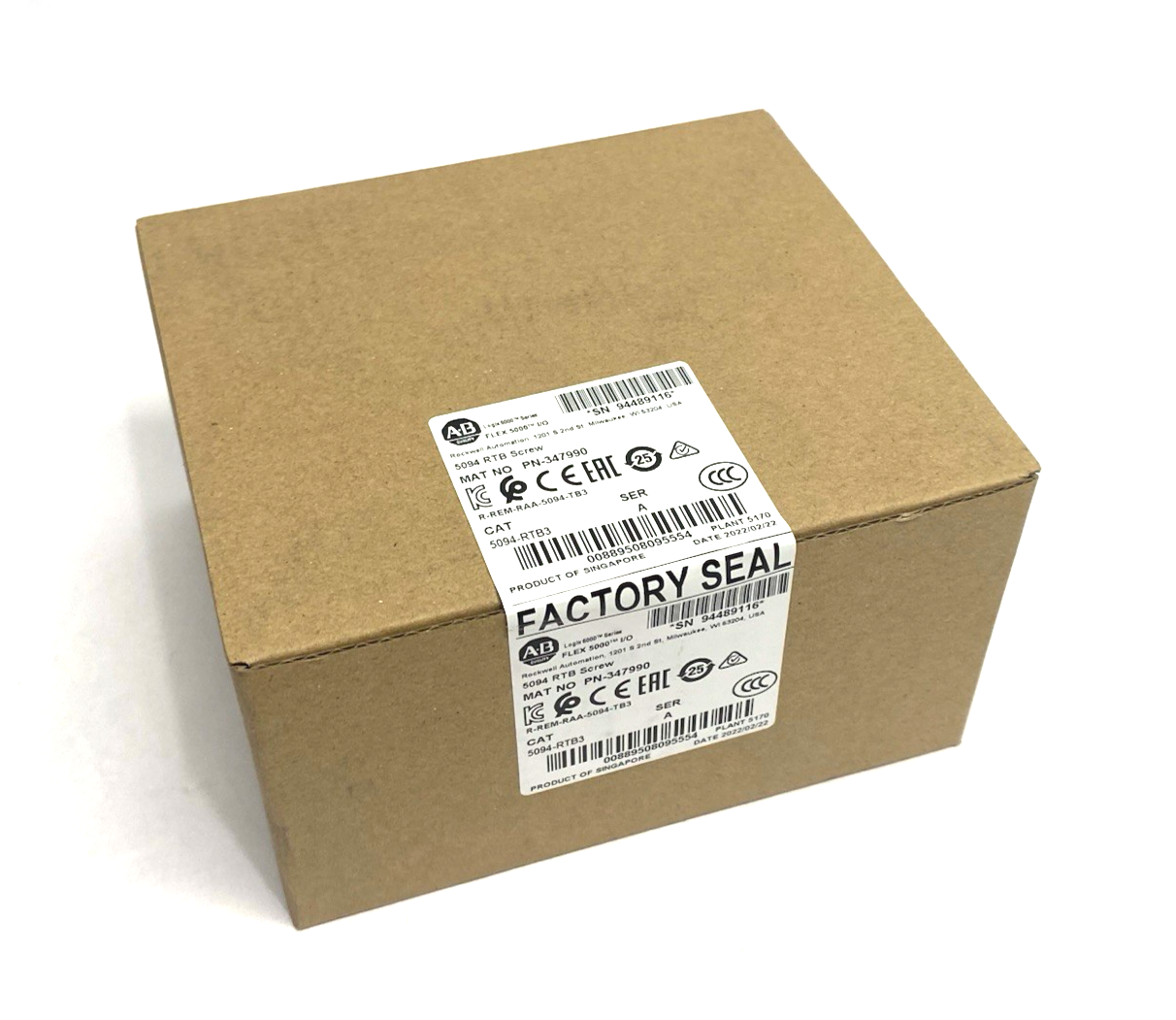 5094-RTB3 | Allen Bradley Ser. A FLEX 5000 I/O RTB Screw Terminal Module - New - Maverick Industrial Sales