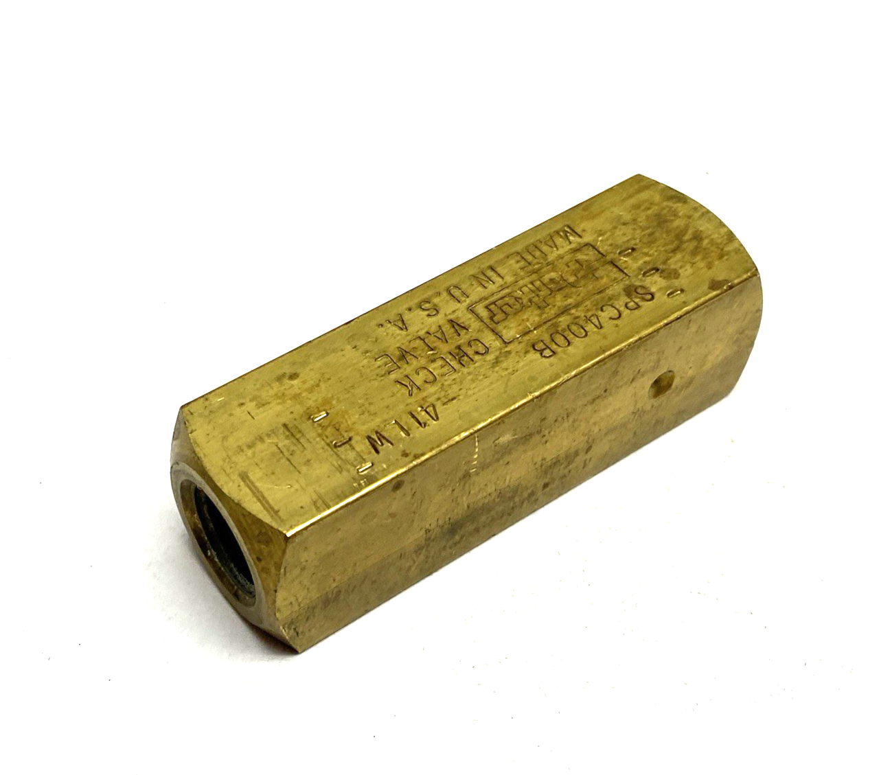 SPC400B | Parker Colorflow Inline Check Valve Brass, Hydraulic, 2000psi - Used - Maverick Industrial Sales