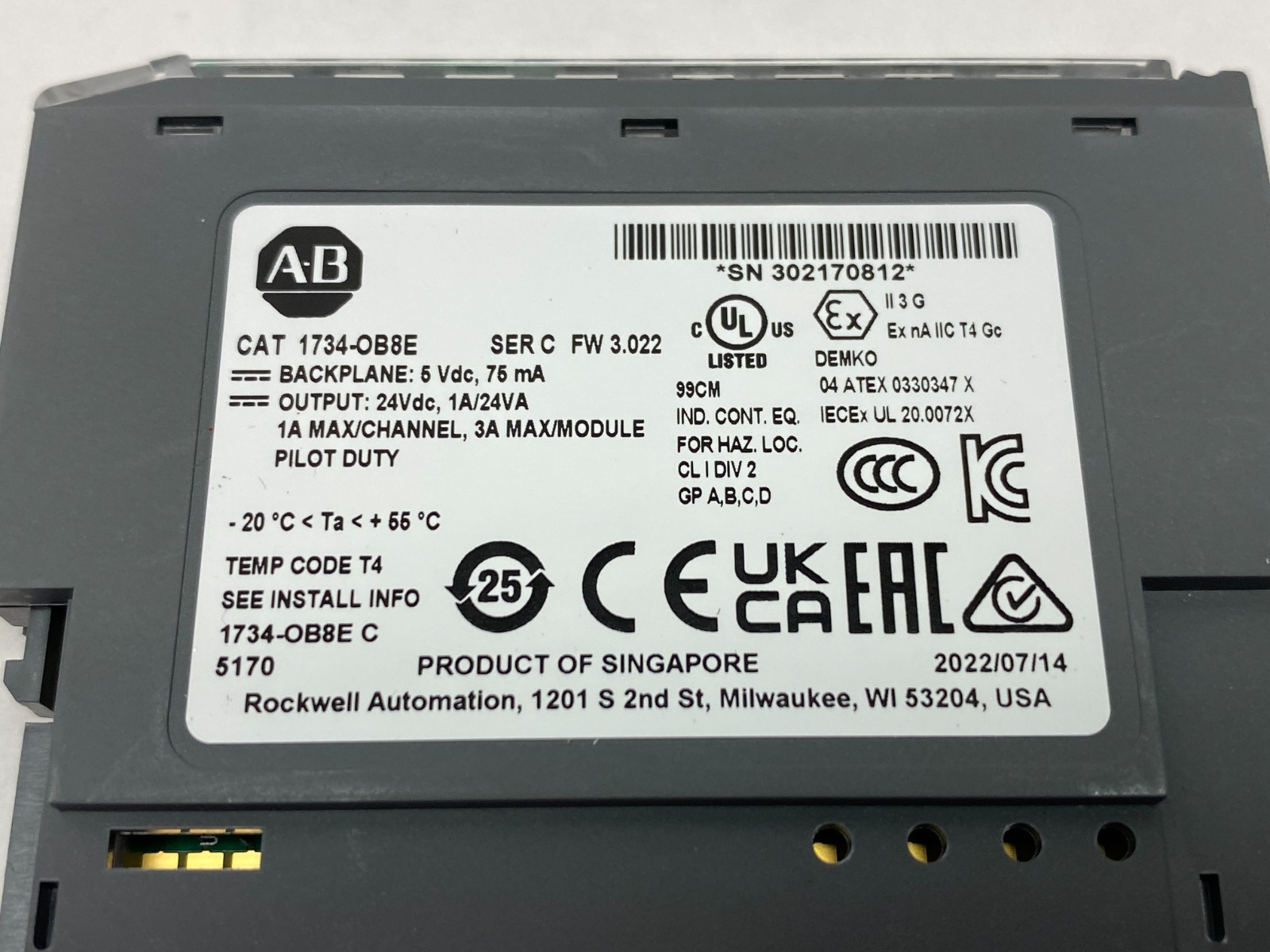 | Allen Bradley 1734-OB8E Ser. C Point I/O Protected Output Module - New – Open box - Maverick Industrial Sales