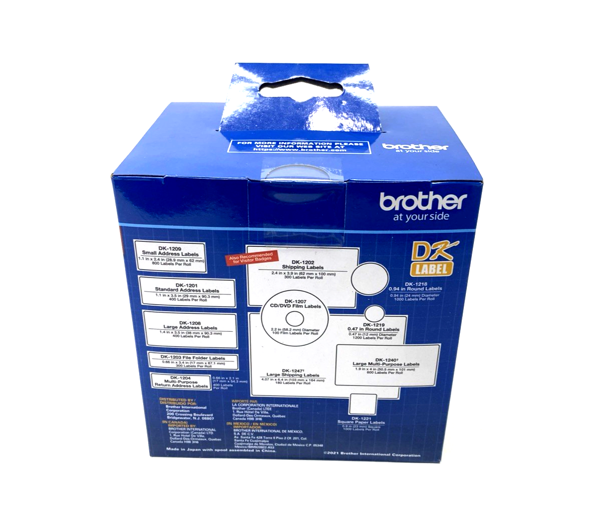 Brother DK2205 2.4in x 100ft Black on White Continuous Length Paper Tape DK-2205 - Maverick Industrial Sales