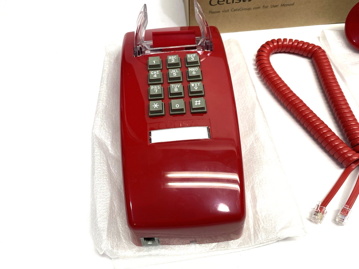Cetis Scitec 2554E Mountable Emergency Red Corded Telephone, Bell Ringer - Maverick Industrial Sales
