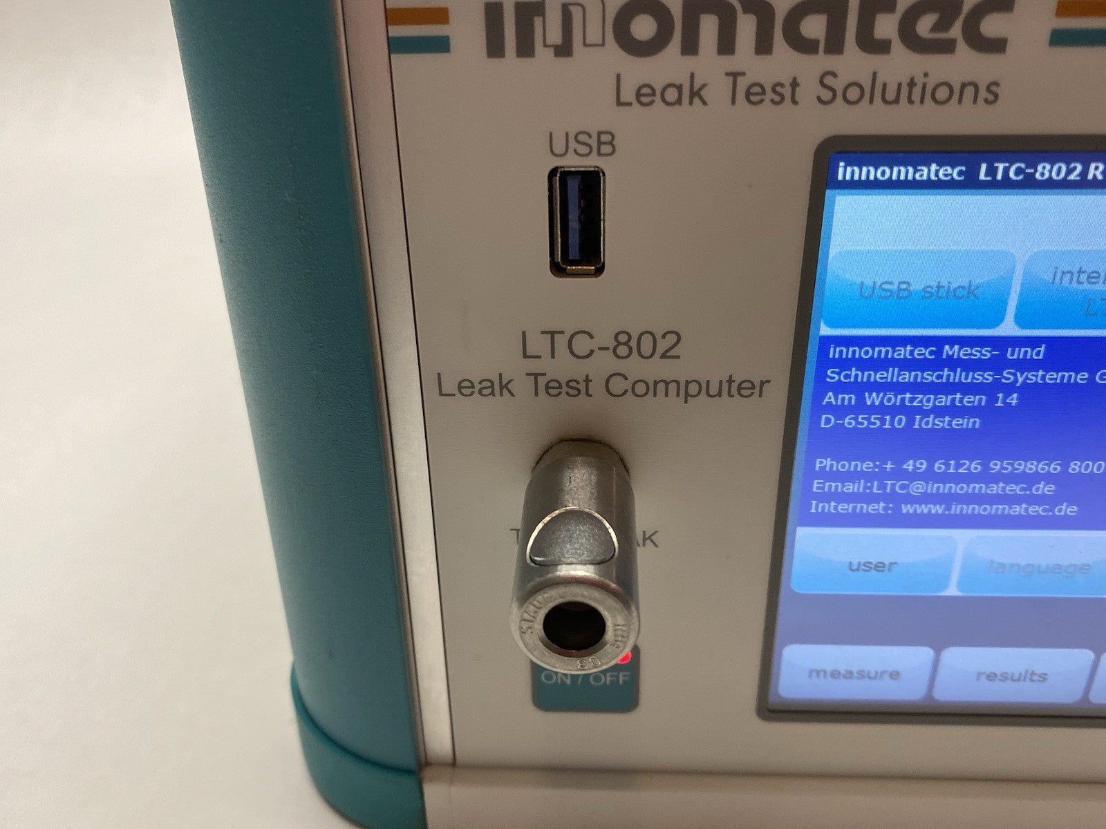 Innomatec LTC-802 Configurable Leak Test Computer, Single Channel, Kit - Maverick Industrial Sales