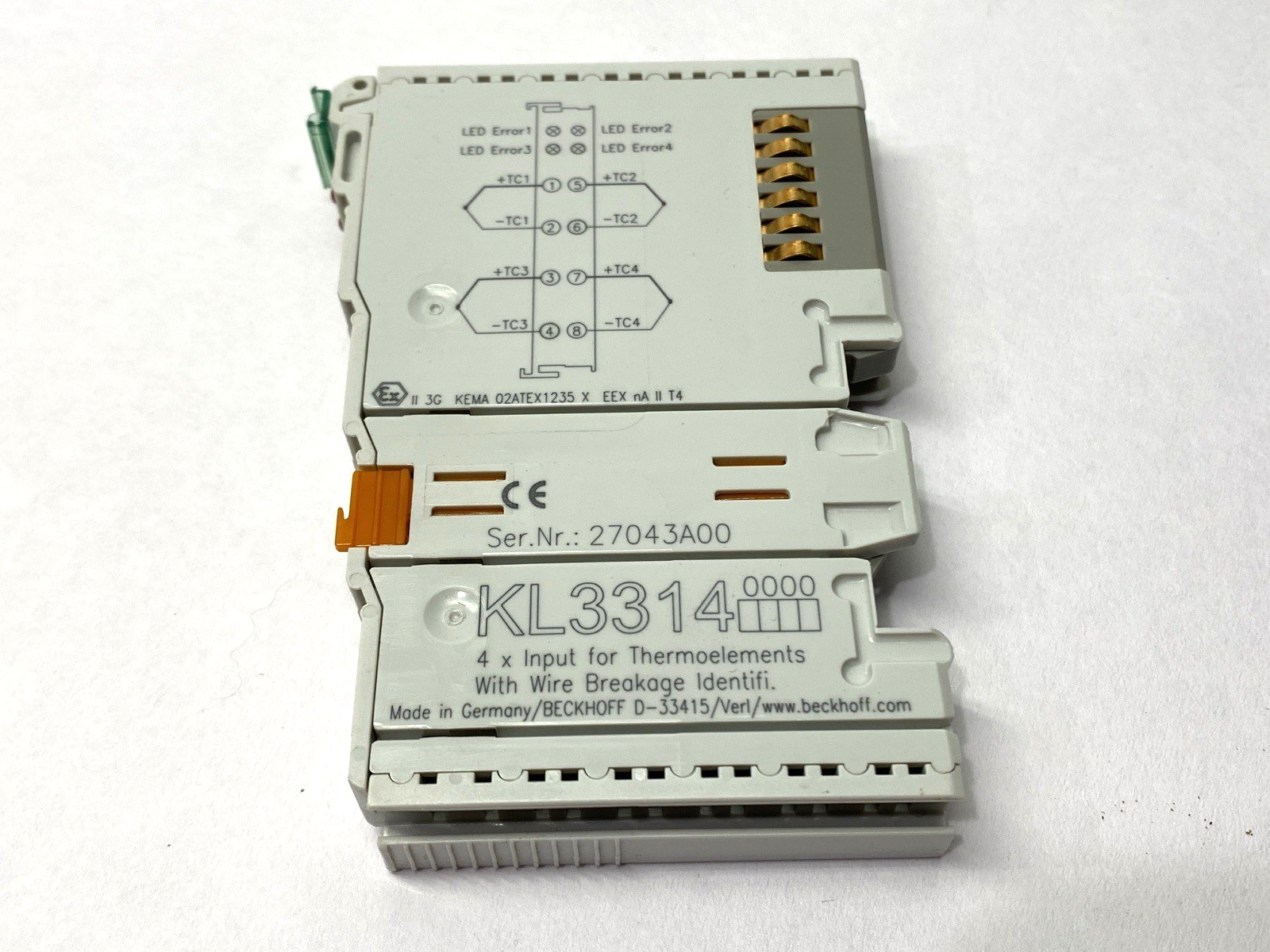 KL3314 | Beckhoff Input Bus Terminal 4-Channel - Used - Maverick Industrial Sales