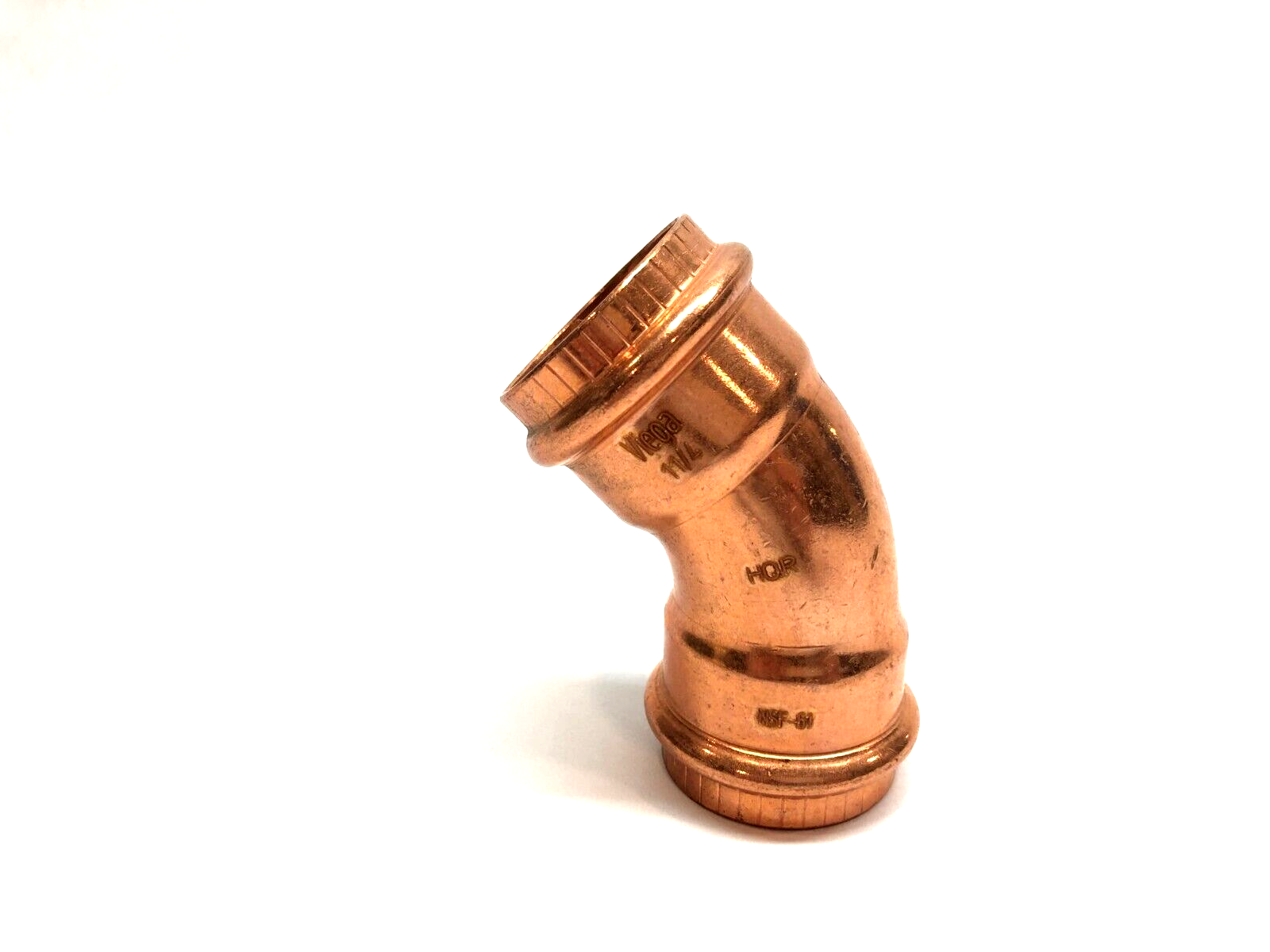 Viega 77033 ProPress Elbow Fitting, 45-Deg, 1-1/4" x 1-1/4" - Maverick Industrial Sales