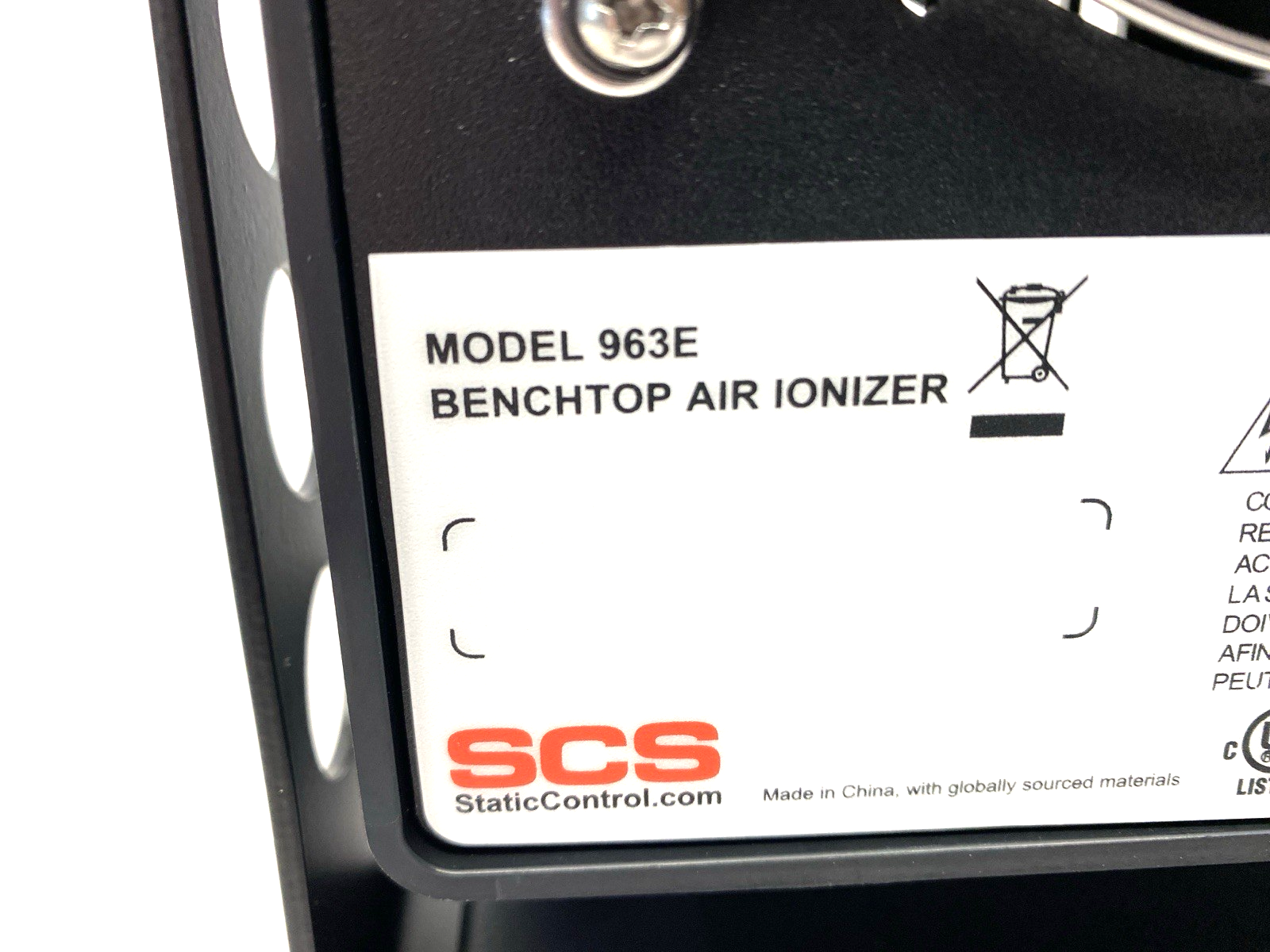 SCS 963E Benchtop Air Ionizer 24VDC w/ Power Supply - Maverick Industrial Sales