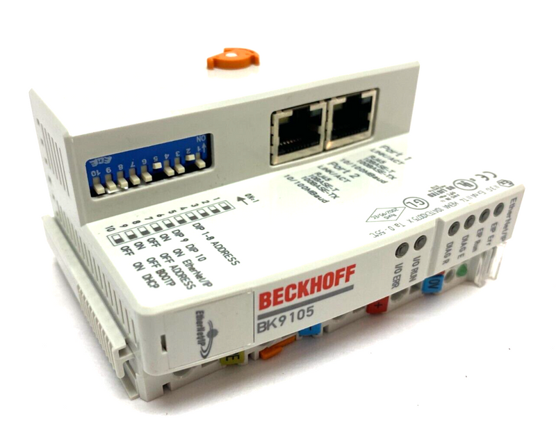 Beckhoff BK9105 EtherNET/IP Bus End Coupler Processor Module 2 Ethernet Ports - Maverick Industrial Sales