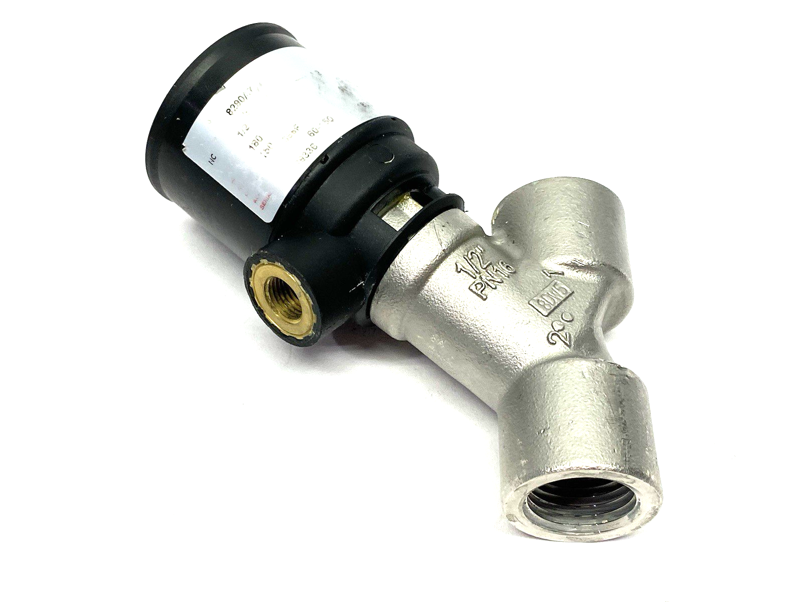 8290A792 | Asco Angle Body 2/2-Way Motorized Piston Valve, 1/2" Normally Closed - Used - Maverick Industrial Sales