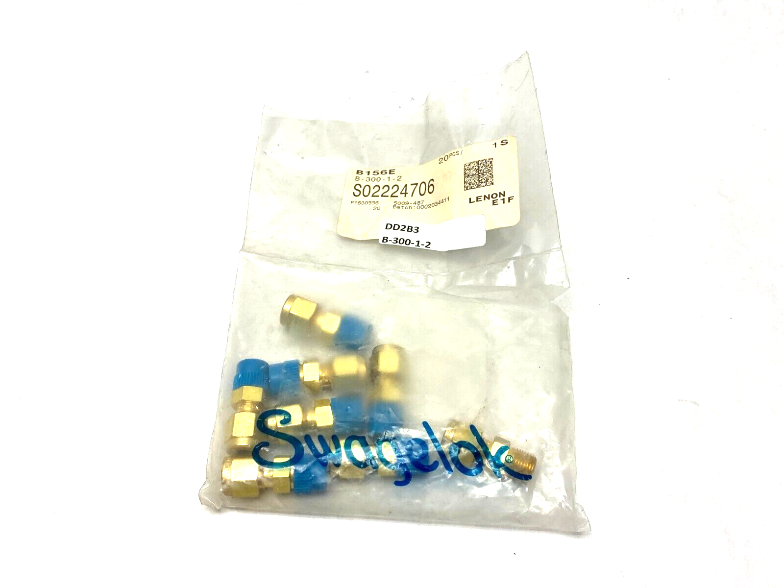 Swagelok B-300-1-2 Brass Compression Tube Fitting 3/16" Tube 1/8" MNPT PKG OF 8 - Maverick Industrial Sales