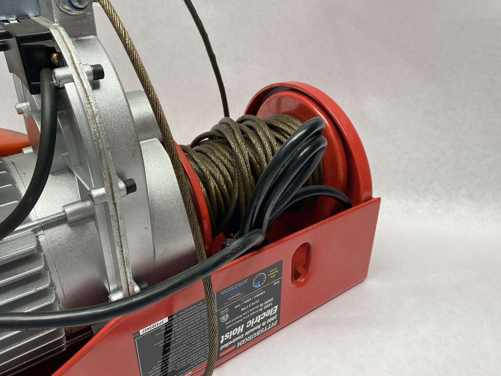 Pittsburgh 2000 lb Remote Controlled Electric Hoist - Maverick Industrial Sales
