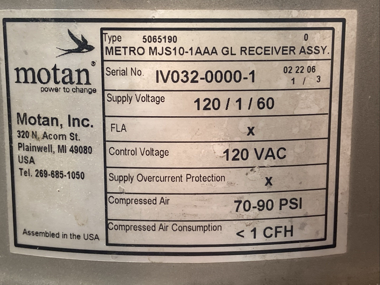 Motan MJS10-1AAA Metro Vacuum Receiver Assembly 5065190 w/ Numatics Module - Maverick Industrial Sales