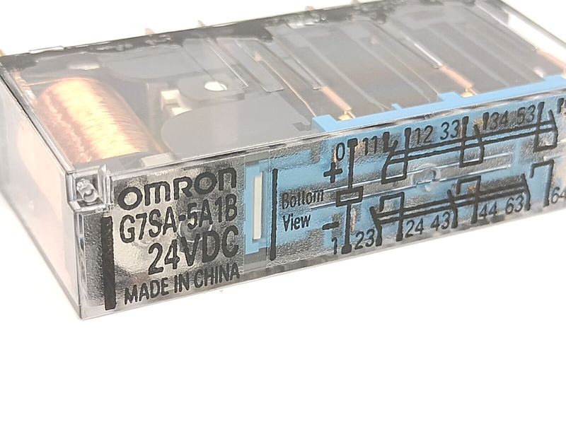 Omron G7SA-5A1B Safety Relay 24VDC 20.8mA P7SA-14F-ND-PU 14-Pin DIN Rail Base - Maverick Industrial Sales