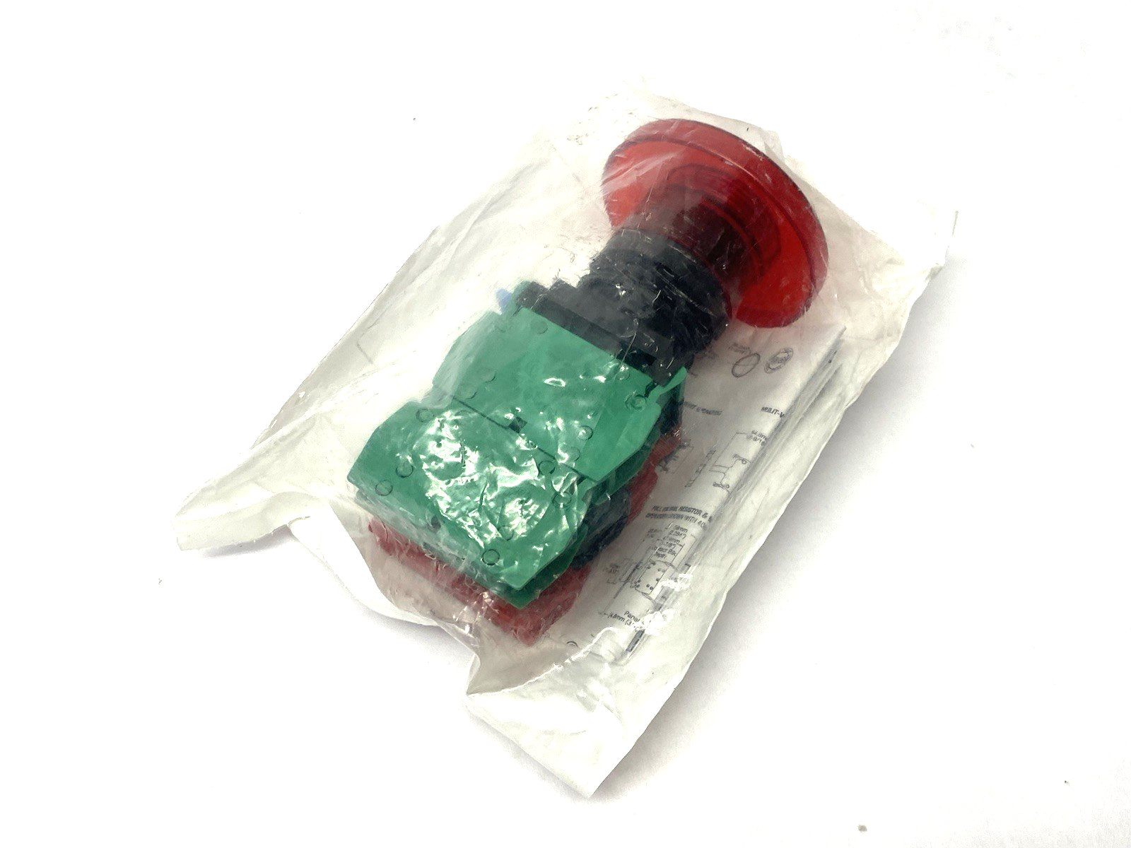 W22IPP2-JR-FM24LR-20/02 | c3controls Jumbo Red Illuminated Pushbutton, Push/Pull - New - Maverick Industrial Sales