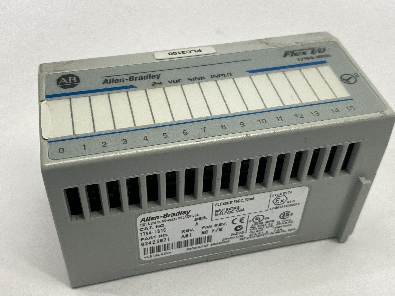 Allen Bradley 1794-IB16 Input Module Flex w/ 1794-TB3 Terminal Base 96145476 - Maverick Industrial Sales
