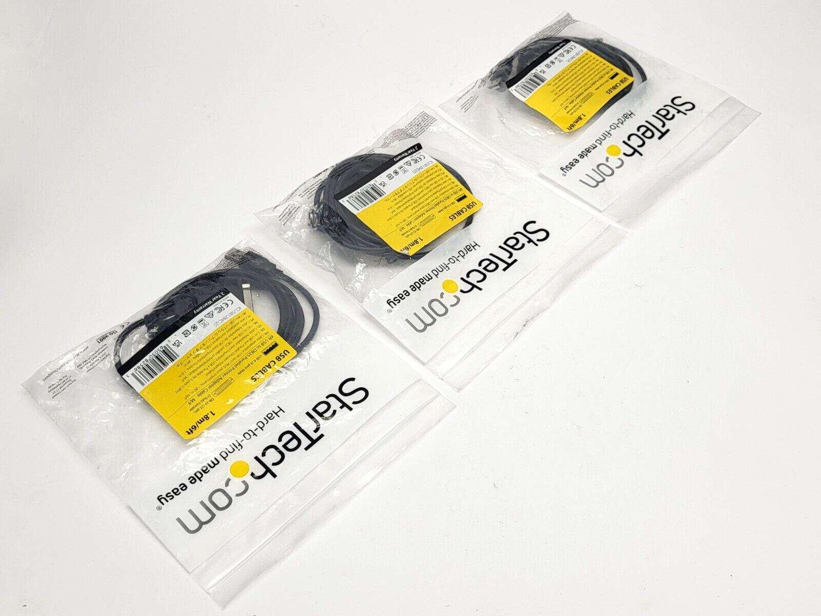StarTech ICUSB1284D25 Parallel Printer Adapter Cable USB to DB25 6' LOT OF 3 - Maverick Industrial Sales
