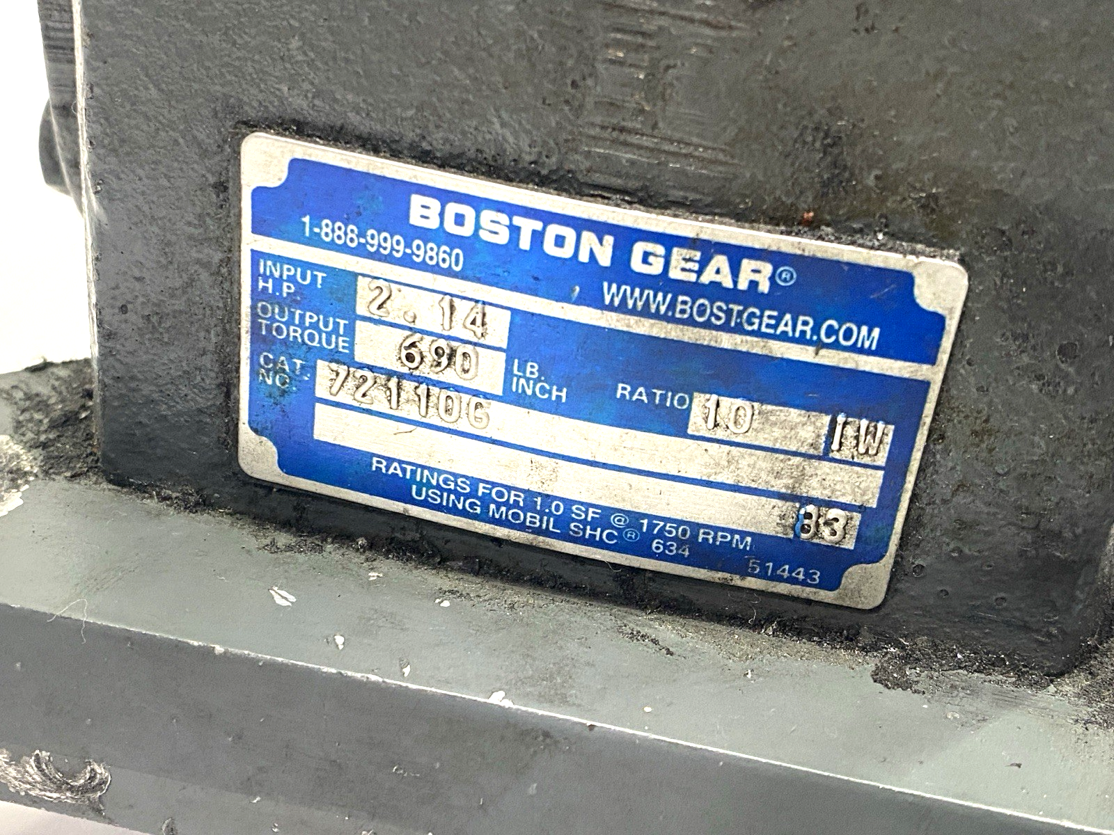 A06B-0127-B575 | GE Fanuc AC Servo Motor 140V 1kW 4.6A, 721-10-G Gear Reducer 10:1 - Used - Maverick Industrial Sales